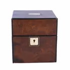 Victorian Burr Walnut Four Bottle Scent Casket