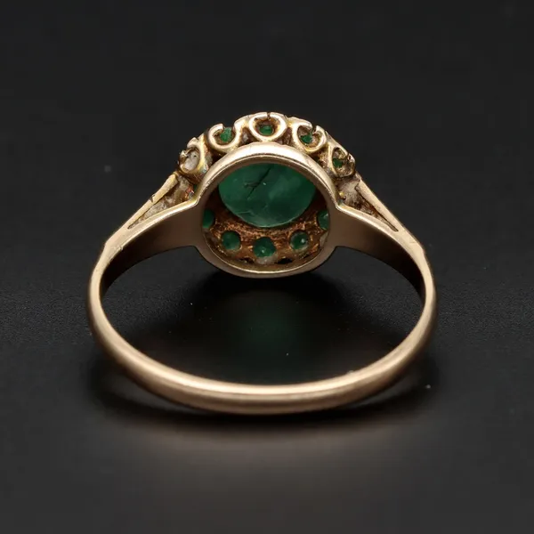 Retro Vintage Gold Emerald Ring