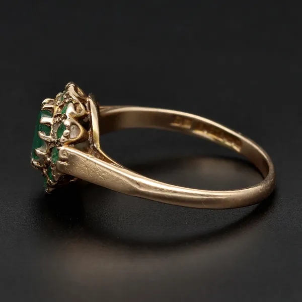 Retro Vintage Gold Emerald Ring