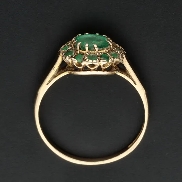 Retro Vintage Gold Emerald Ring