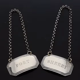 William IV Silver Decanter Labels