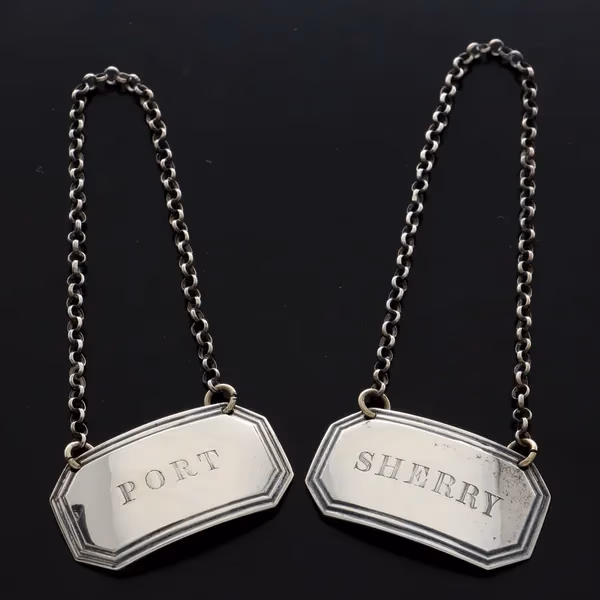 William IV Silver Decanter Labels
