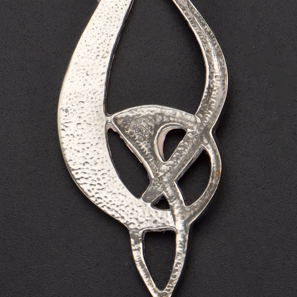 Ortak Silver and Aquamarine Enamel Pendant