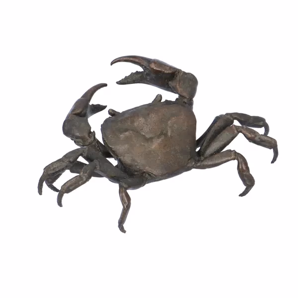 Antique Meiji Period Bronze Okimono Of A Crab