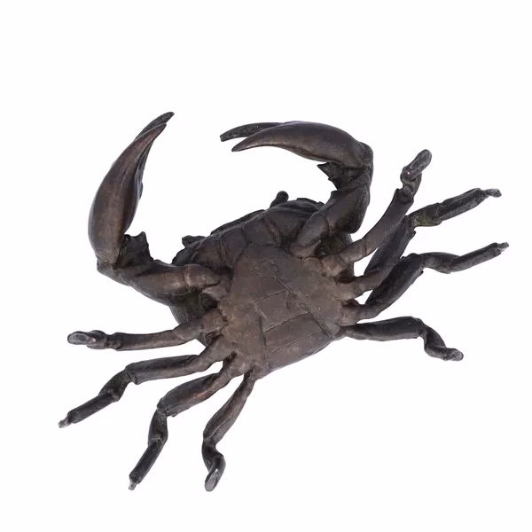 Antique Meiji Period Bronze Okimono Of A Crab