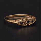 9ct Yellow Gold Sapphire & Diamond Ring
