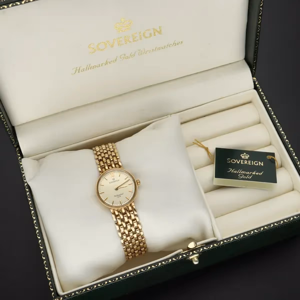 9ct Yellow Gold Sovereign Ladies Watch