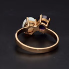Opal & Amethyst 9ct Yellow Gold Ring