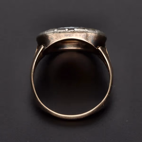 Georgian 15ct Gold Diamond & Sardonyx Cameo