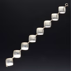 Rare Modernist Norwegian Sterling Silver and Red Enamel Bracelet