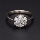 18ct White Gold 1ct Diamond Cluster Ring