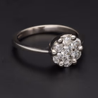 18ct White Gold 1ct Diamond Cluster Ring