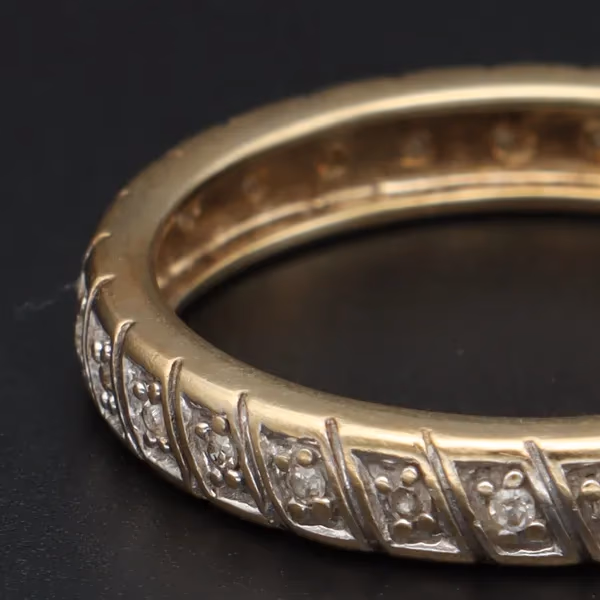 9ct Gold Diamond Full Eternity Ring