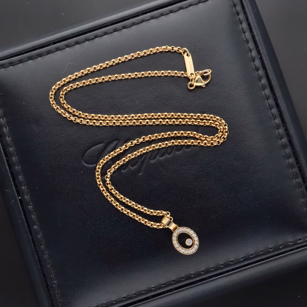 Chopard 'Happy Diamonds' 18ct Yellow Gold & Diamond Oval Pendant with original Box