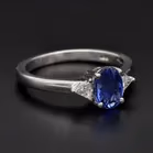 18ct White Gold Tanzanite & Diamond Ring