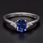 18ct White Gold Tanzanite & Diamond Ring