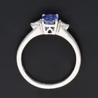 18ct White Gold Tanzanite & Diamond Ring