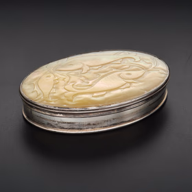 Georgian Silver & Mother of Pearl Snuff Box