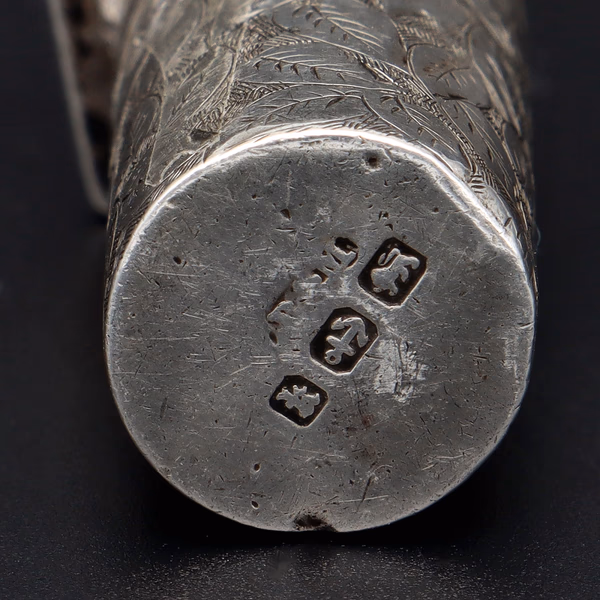 19th Century Silver Perfume Bottle