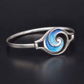 Silver and Enamel Bracelet by Sheila Fleet