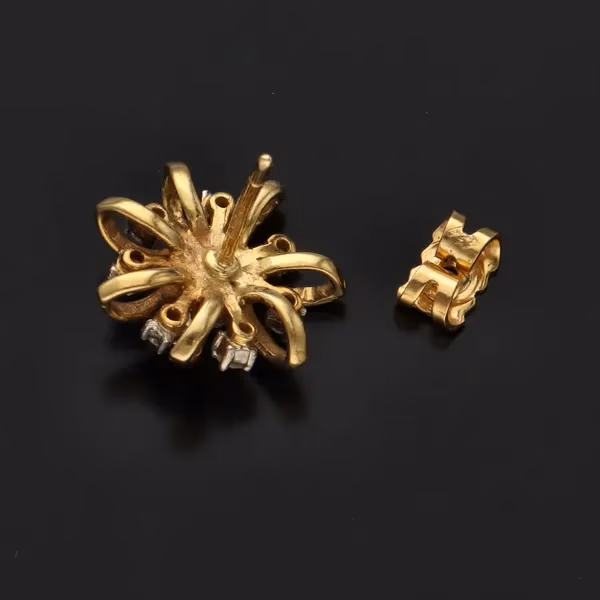 18ct Gold Sapphire and Diamond Earrings