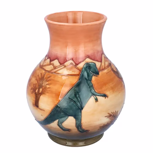 Moorcroft Dinosaur Vase Antique Ceramics Hemswell Antique Centres