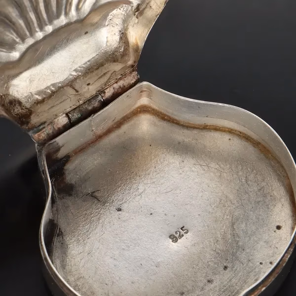 Silver Scallop Shell Pill Box