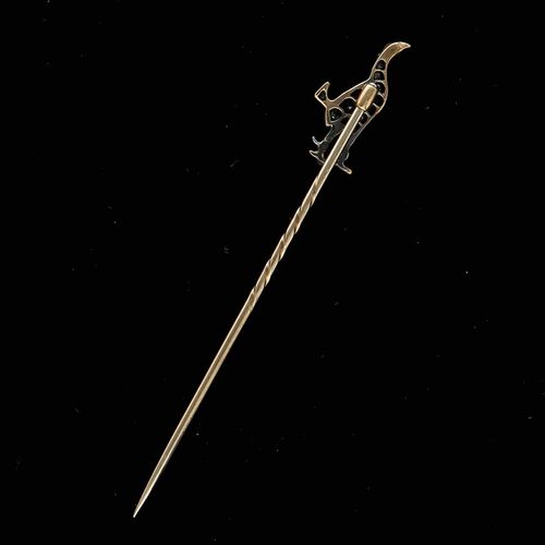 Victorian 18ct Gold Ruby and Diamond Stick Pin image-4