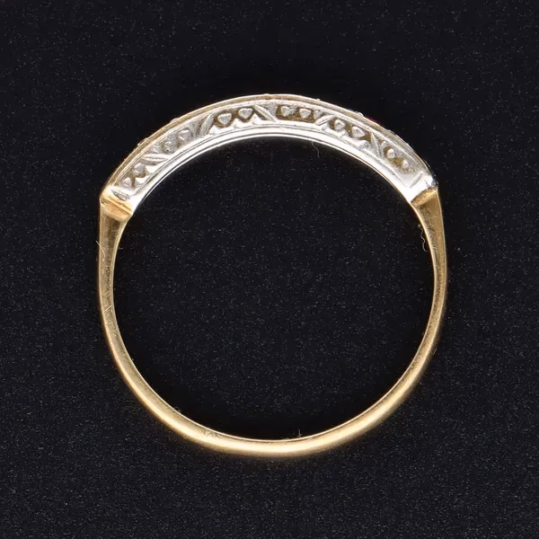 Retro Gold Ruby Diamond Ring