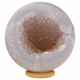 Agaat geode bol 78mm - 360° presentation