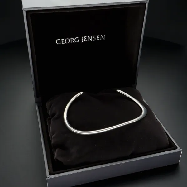 Danish Sterling Silver Open Bangle Offspring by Jacqueline Raburn for Georg Jensen