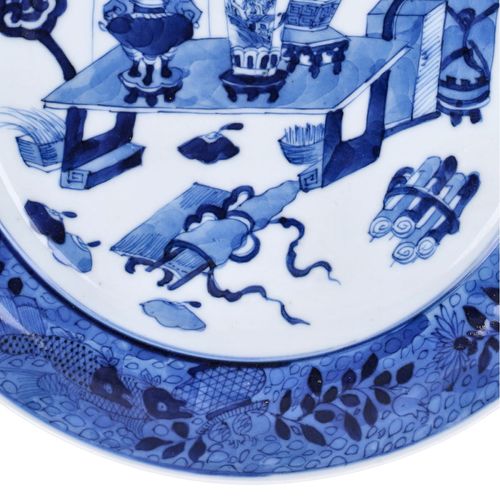 18th Century Chinese Blue and White Porcelain Plate image-3