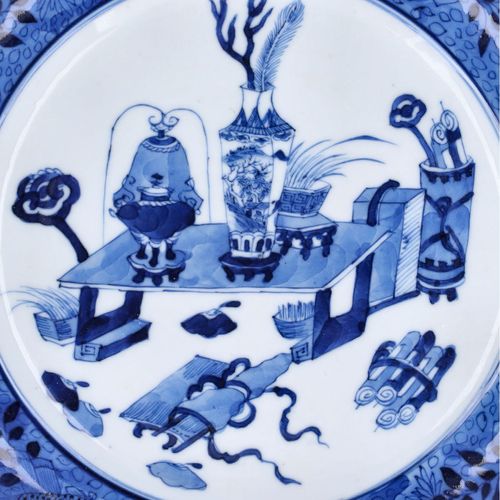 18th Century Chinese Blue and White Porcelain Plate image-2
