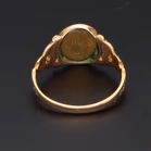 Early Victorian Edwardian 15ct Yellow Gold Diamond Mourning Ring