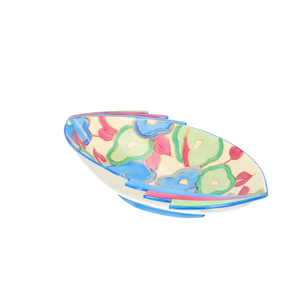 Clarice Cliff Blue Chintz Finned Bowl