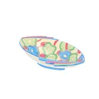 Clarice Cliff Blue Chintz Finned Bowl