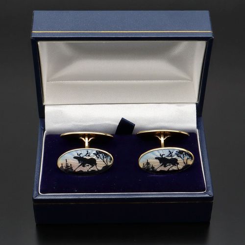 David-Andersen Norwegian Vermeil Silver and Enamel Cufflinks image-2