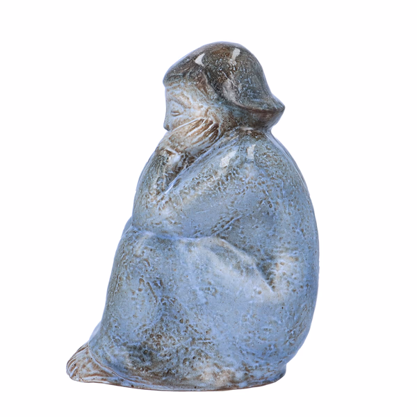 L. Hjorth Seated Girl Figurine