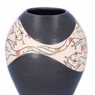 Louise Darby Contemporary Studio Pottery Stoneware Vase with Gecko Design