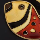 Vintage David Andersen Vermeil Sterling Silver & Enamel Fish Brooch