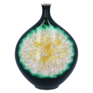 Japanese Cloisonné Enamel Chrysanthemum Vase by Ando Company