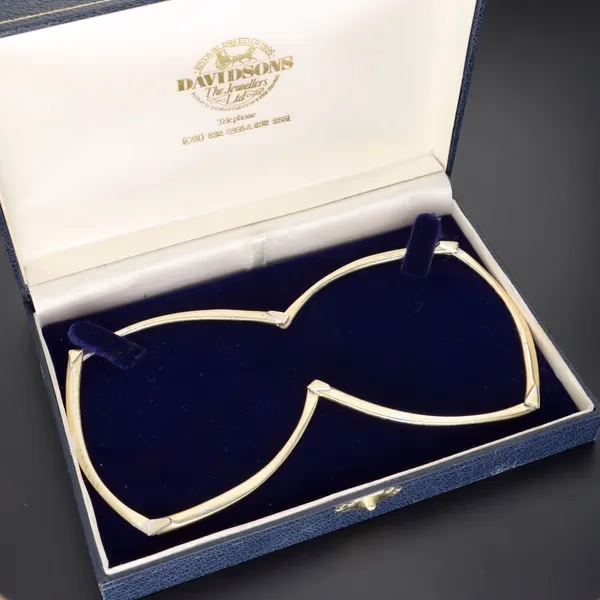 Vermeilled Vintage Silver Arcturus Design Collar Necklace