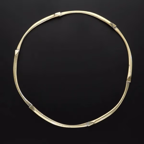 Vermeilled Vintage Silver Arcturus Design Collar Necklace