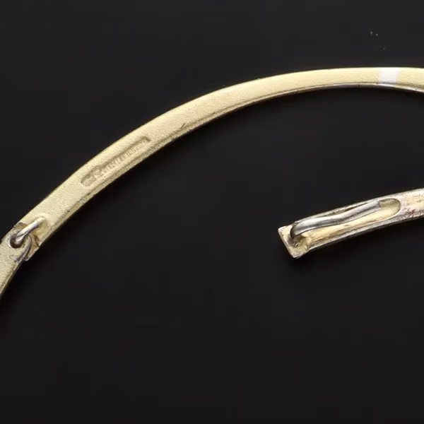 Vermeilled Vintage Silver Arcturus Design Collar Necklace