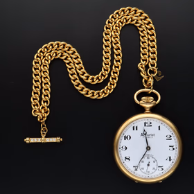 Accurist Gold Plated 17 Jewels Pocket Watch