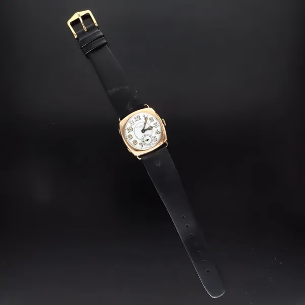 J.W. Benson 9ct Cushion Cased Watch