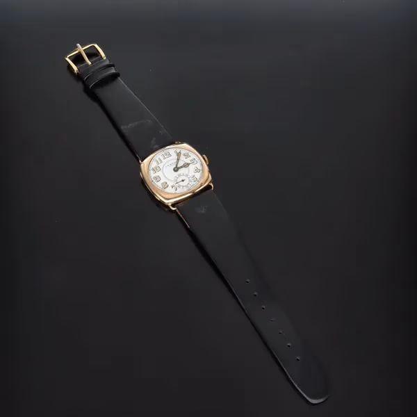 J.W. Benson 9ct Cushion Cased Watch
