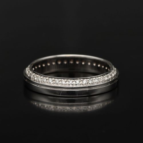 18ct White Gold Full Eternity Diamond Ring image-1