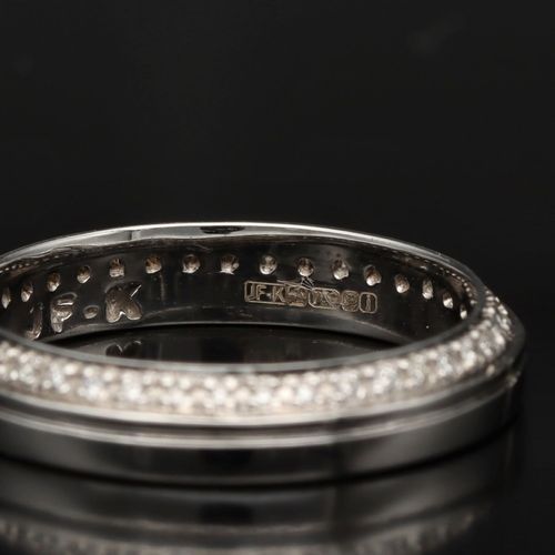 18ct White Gold Full Eternity Diamond Ring image-3