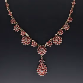 Victorian Bohemian Garnet Necklace